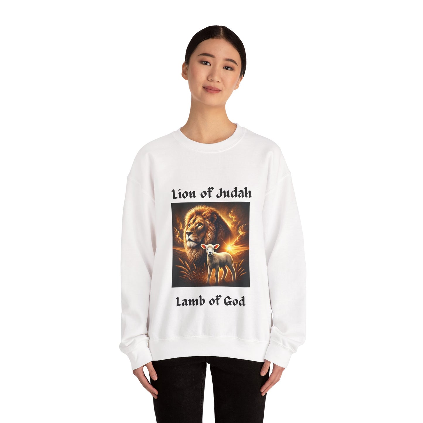 Lion of Judah & Lamb of God Sweatshirt – Bold Faith, Timeless Comfort