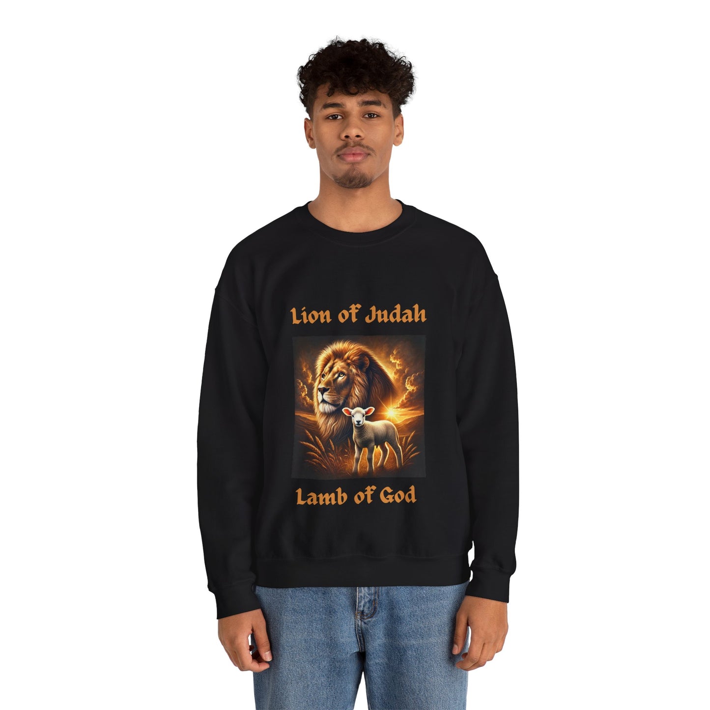 Lion of Judah & Lamb of God Sweatshirt – Bold Faith, Timeless Comfort