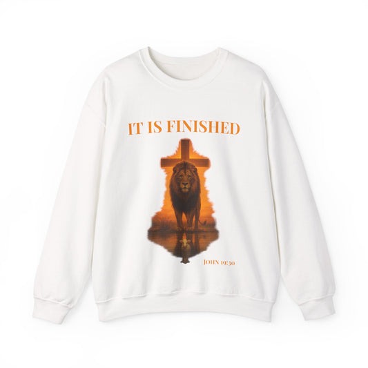 "It Is Finished" Unisex Crewneck Sweatshirt – A Testament of Faith and Comfort
