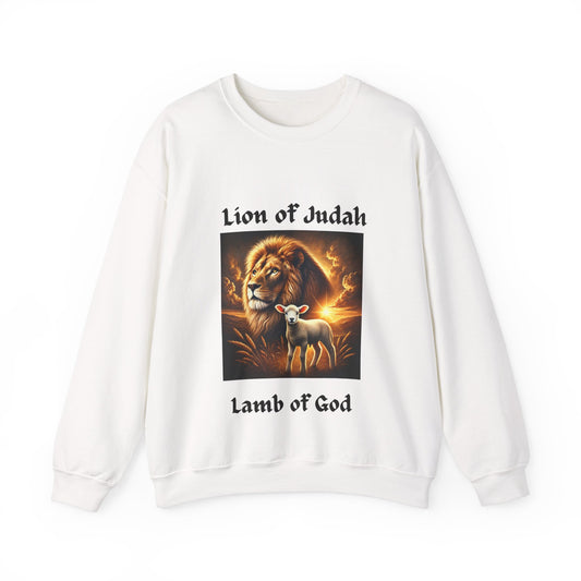 Lion of Judah & Lamb of God Sweatshirt – Bold Faith, Timeless Comfort