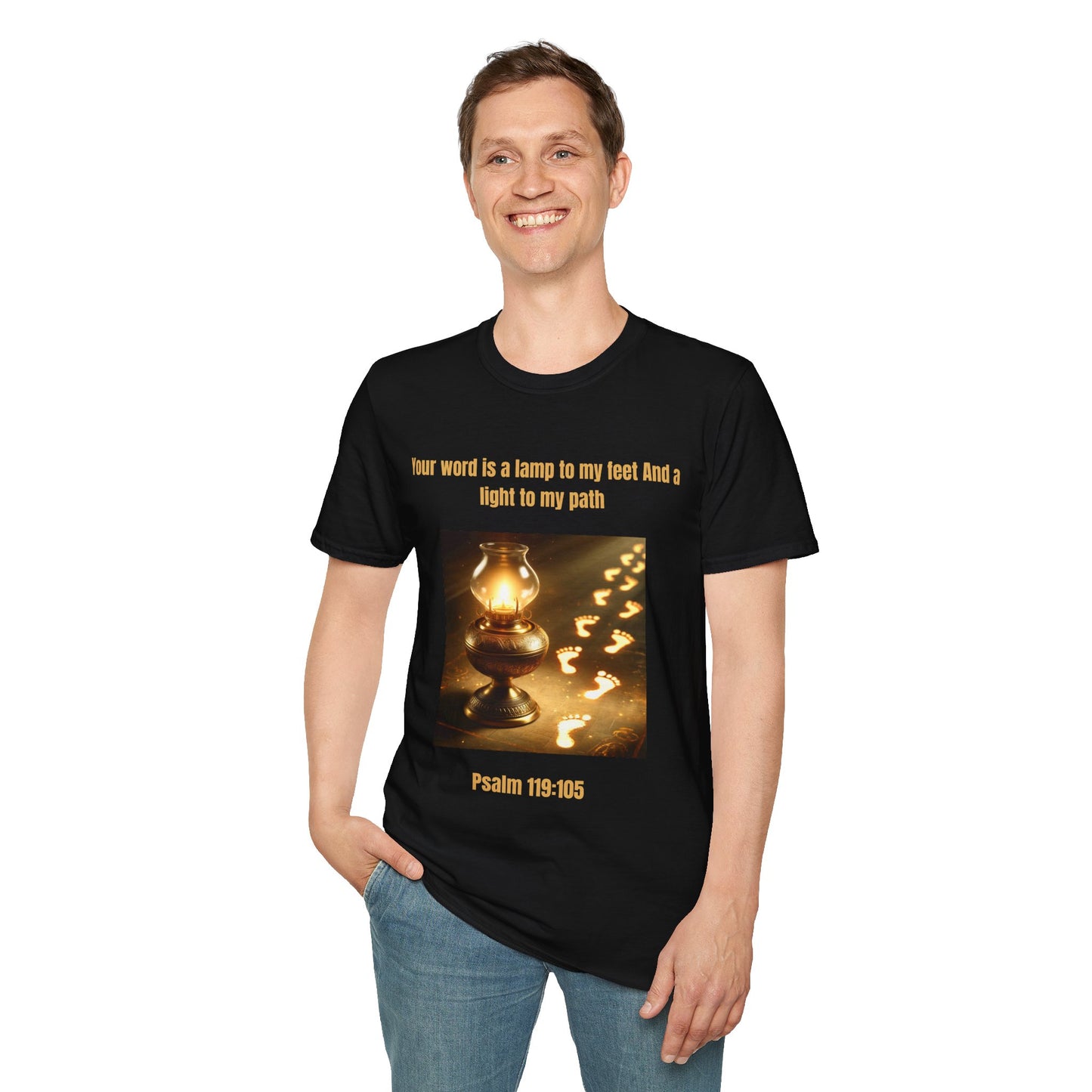 “Your Word Is a Lamp to My Feet” Unisex Soft-Style T-Shirt,