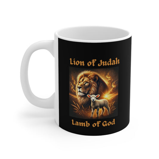 Lion of Judah, Lamb of God – Christian Ceramic Mug (11oz)