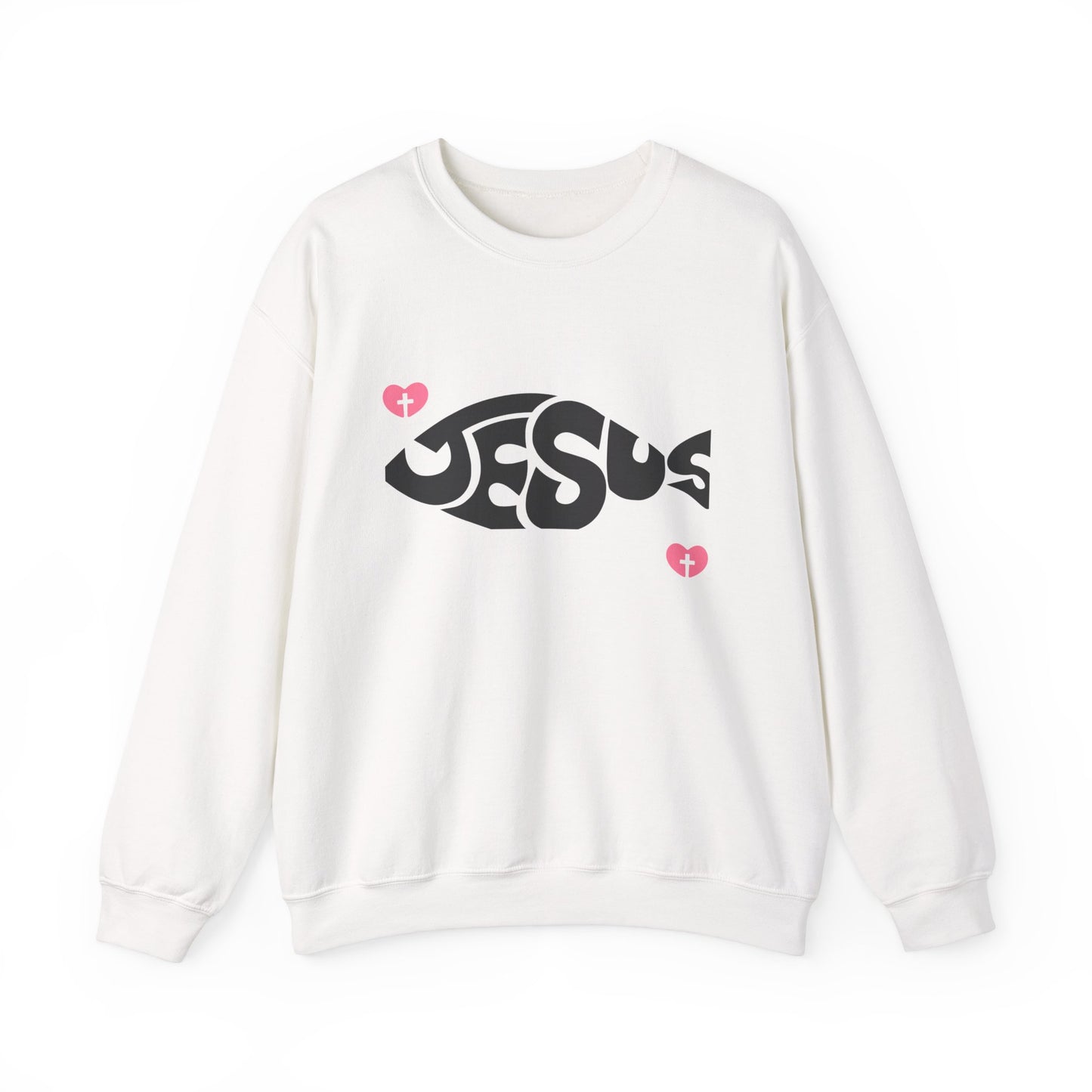 Jesus Fish (Ichthys) Unisex Crewneck Sweatshirt – Bold Faith, Everyday Comfort