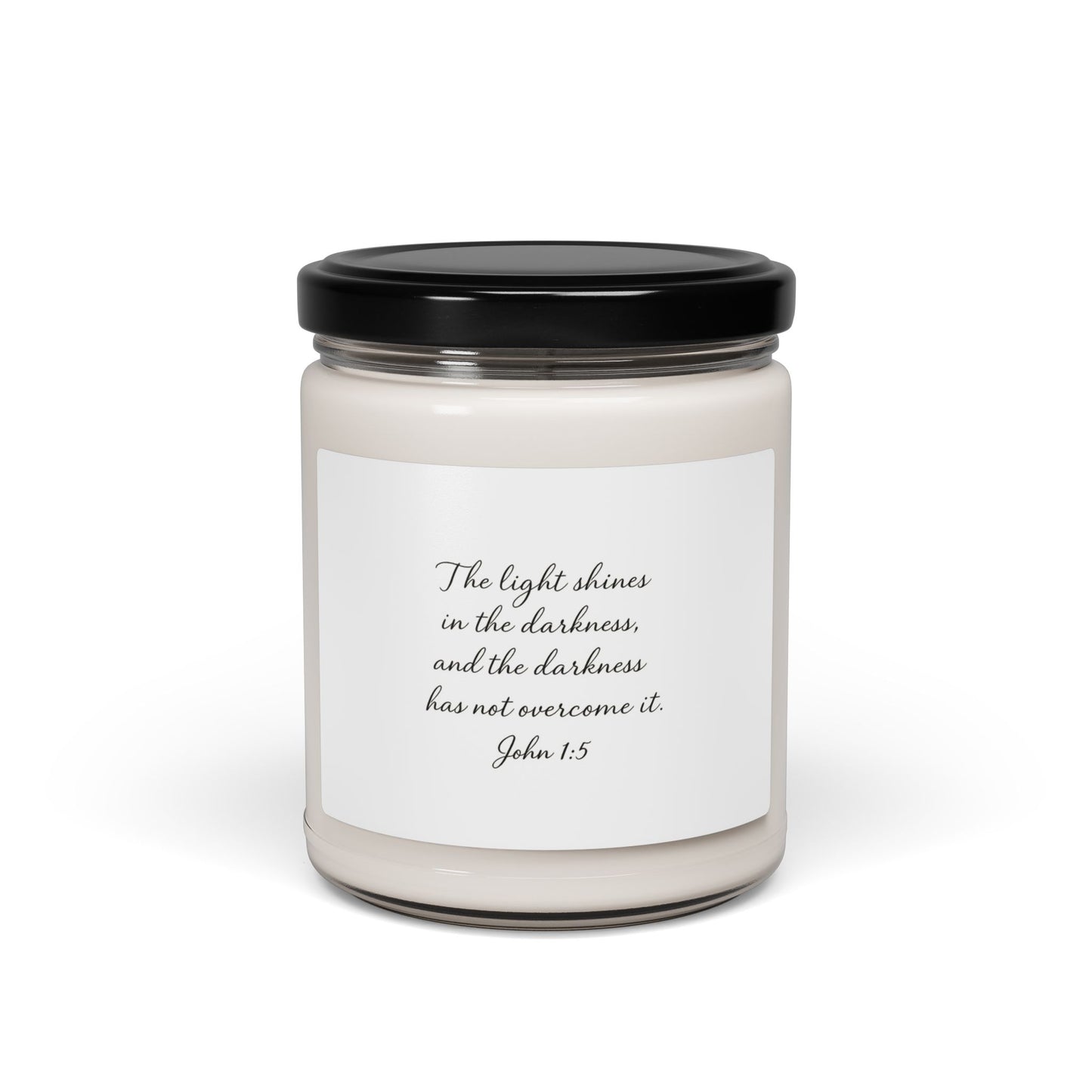 "John 1:5 Scented Candle – The Light That Shines in Darkness"