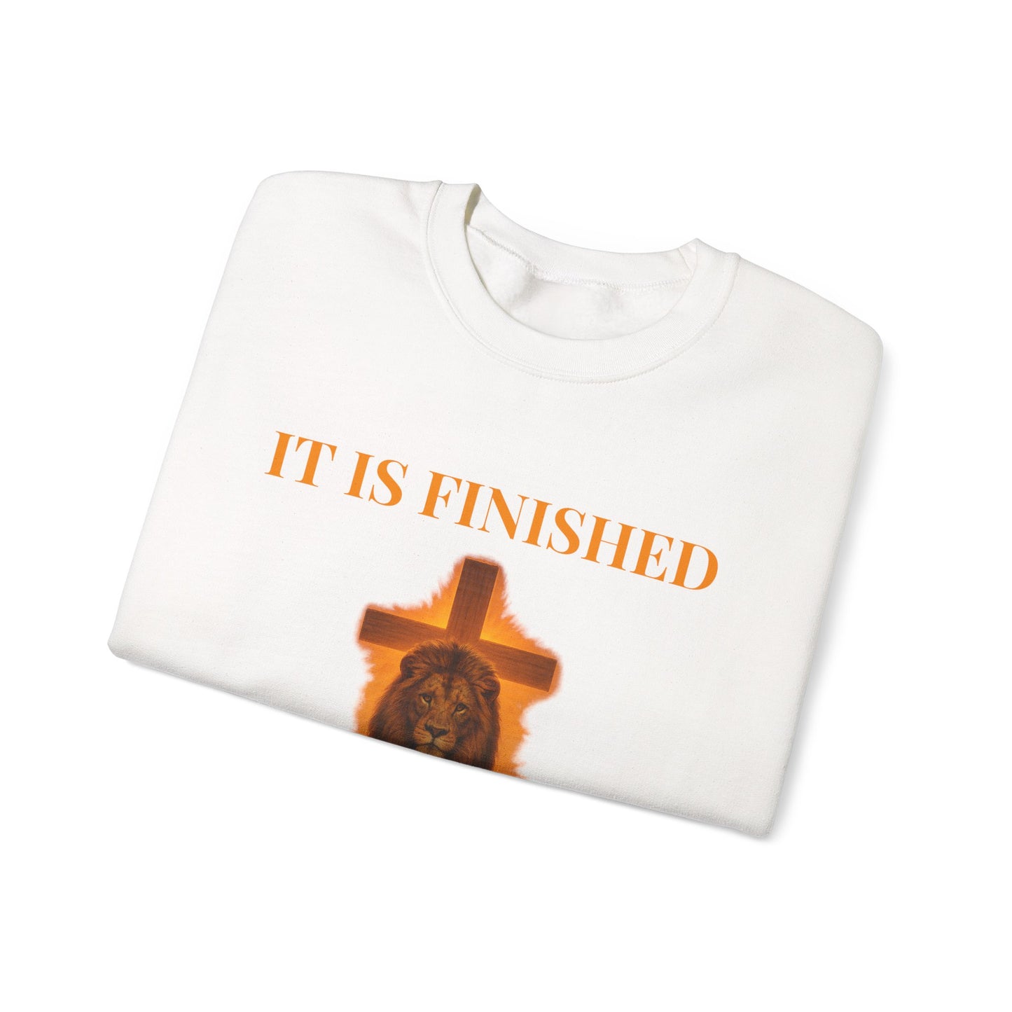 "It Is Finished" Unisex Crewneck Sweatshirt – A Testament of Faith and Comfort