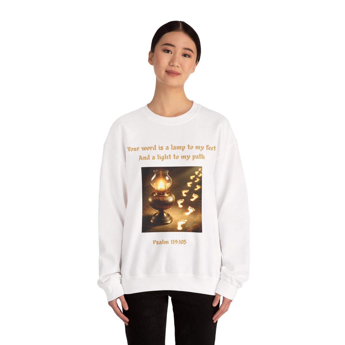 Your Word is a Lamp to My Feet" Bible Verse Sweatshirt – Faith & Comfort in One