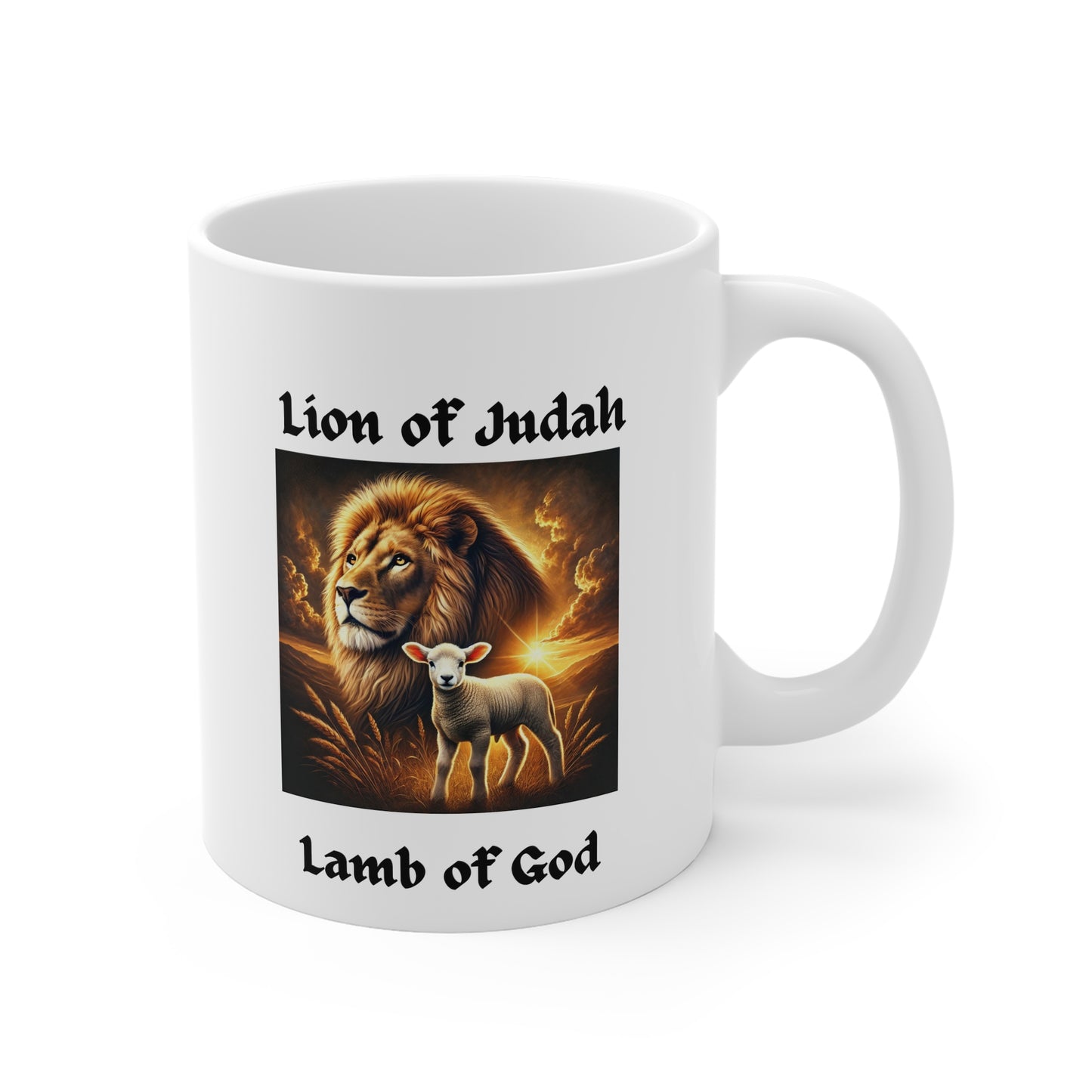 Lion of Judah, Lamb of God – Christian Ceramic Mug (11oz)