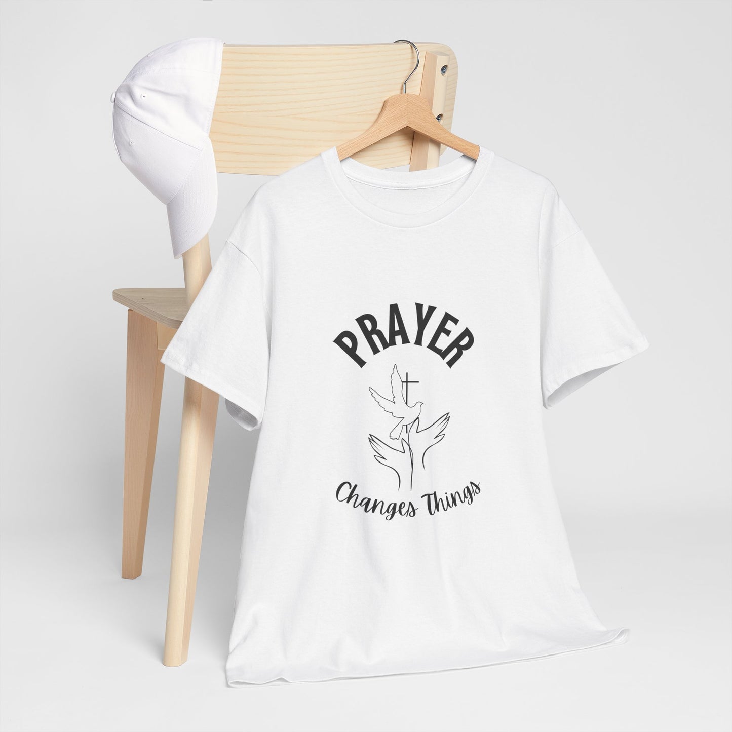 “Prayer Changes Things” Unisex Heavy Cotton T-Shirt