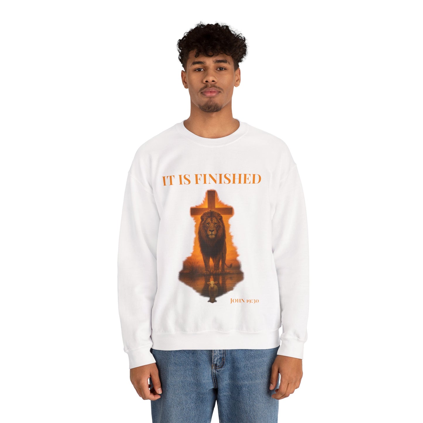 "It Is Finished" Unisex Crewneck Sweatshirt – A Testament of Faith and Comfort