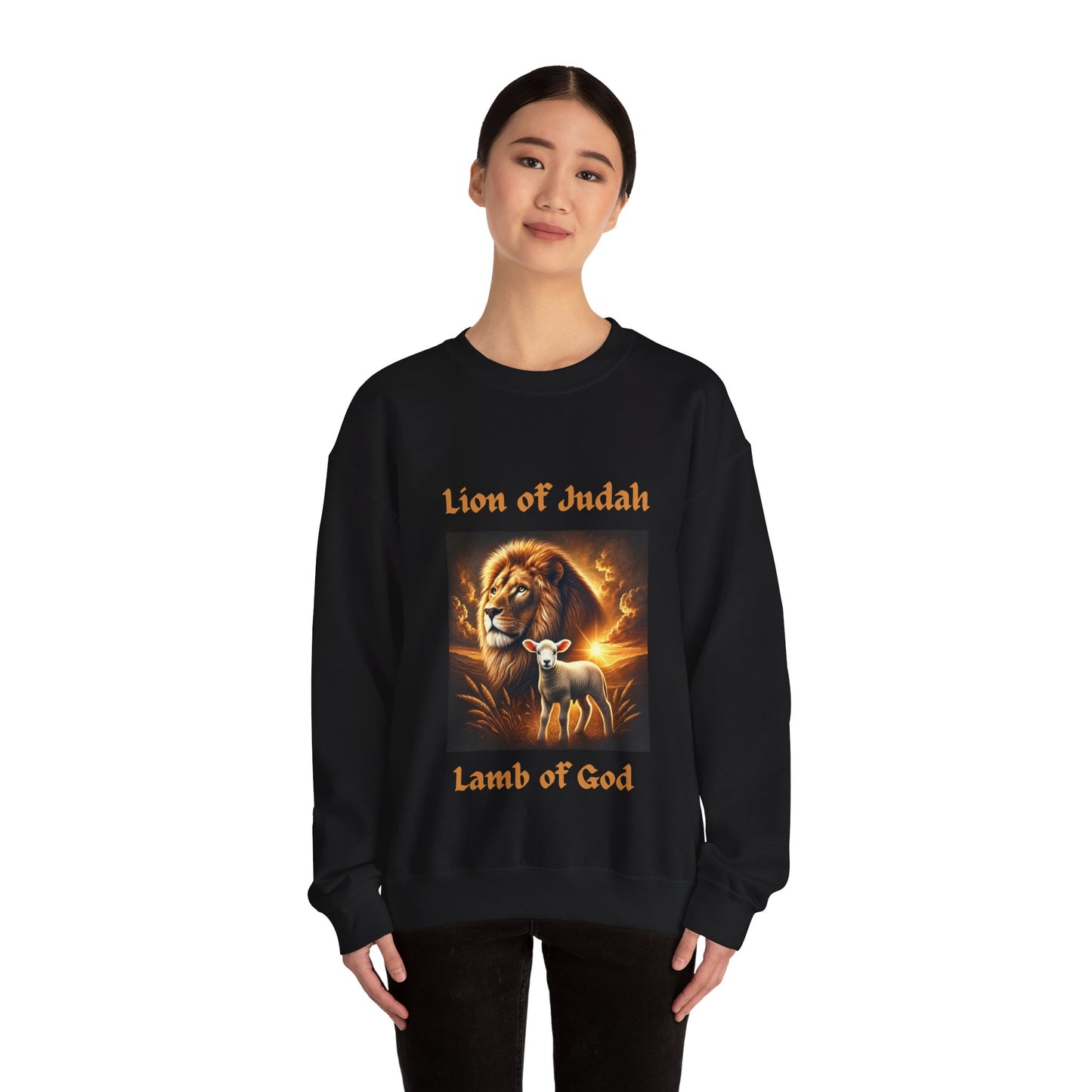 Lion of Judah & Lamb of God Sweatshirt – Bold Faith, Timeless Comfort