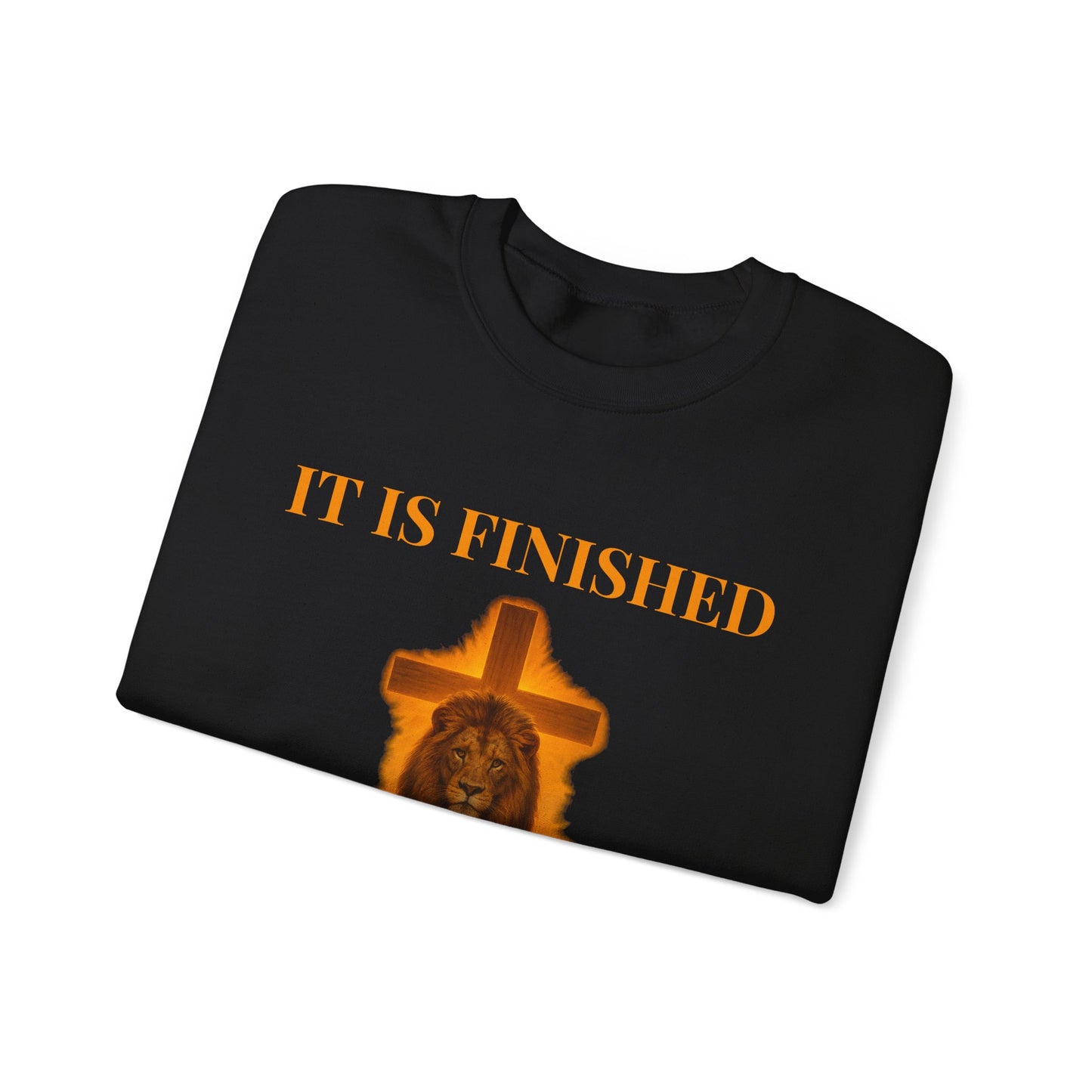 "It Is Finished" Unisex Crewneck Sweatshirt – A Testament of Faith and Comfort
