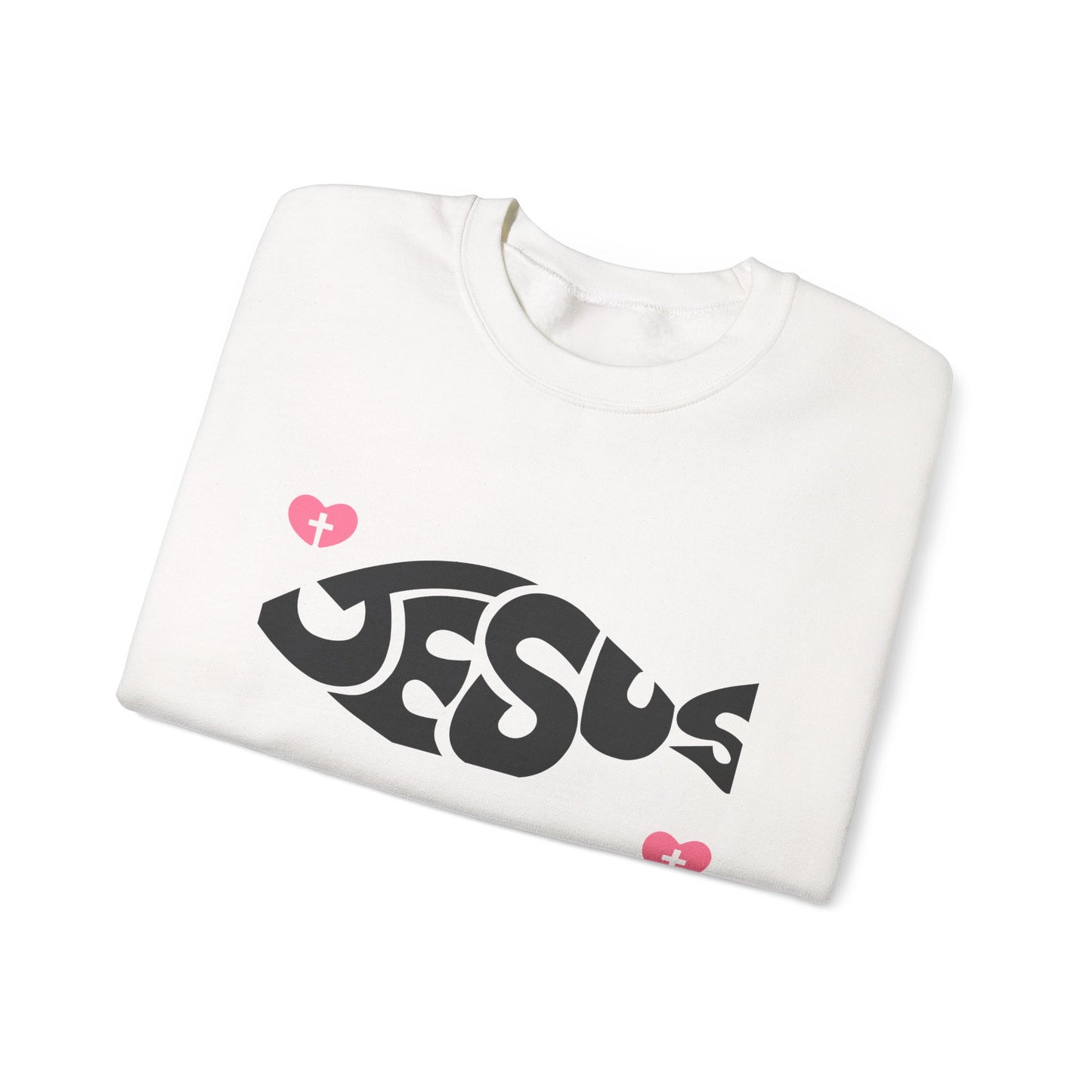 Jesus Fish (Ichthys) Unisex Crewneck Sweatshirt – Bold Faith, Everyday Comfort