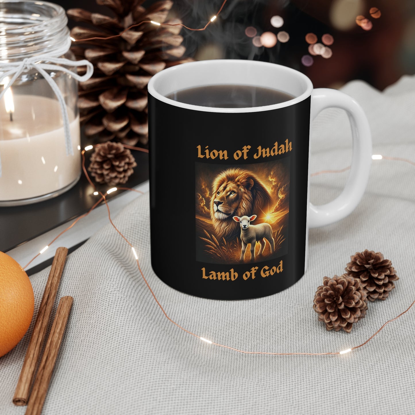Lion of Judah, Lamb of God – Christian Ceramic Mug (11oz)